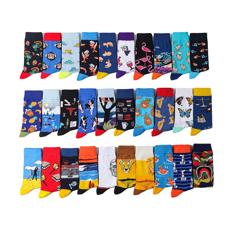 2024 Men'S Factory Four-Season Cotton Explosions Tide Socks Women'S Socks Tube Casual Socks - Image 3